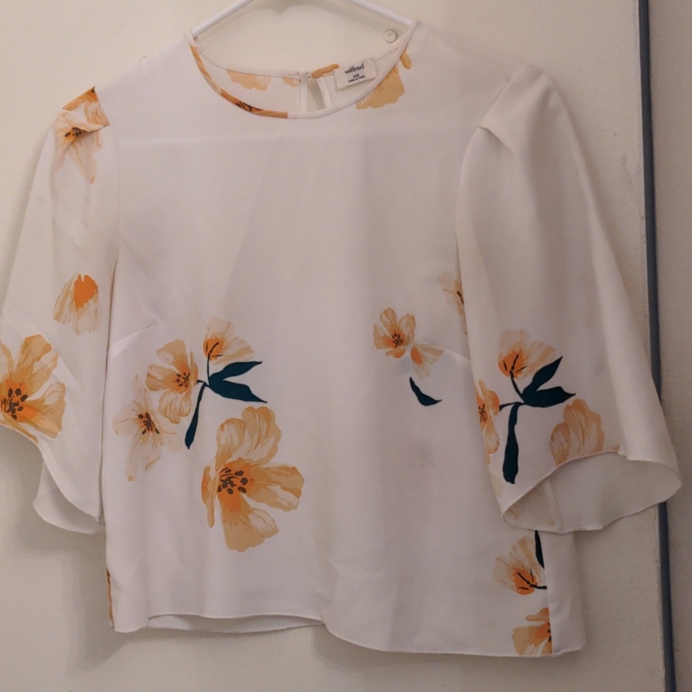 Aritzia Wilfred Floral Blouse